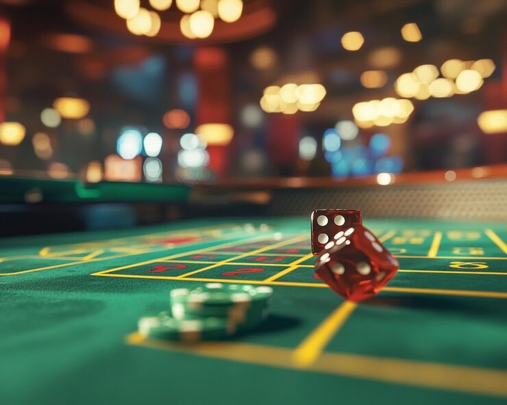 Roulette wheel spinning
